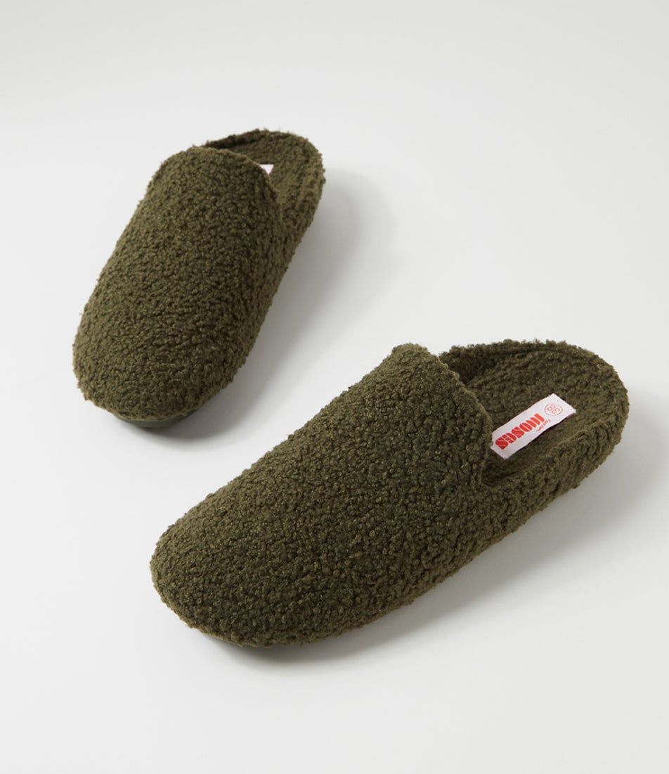 Kush Olive Fabric Slippers