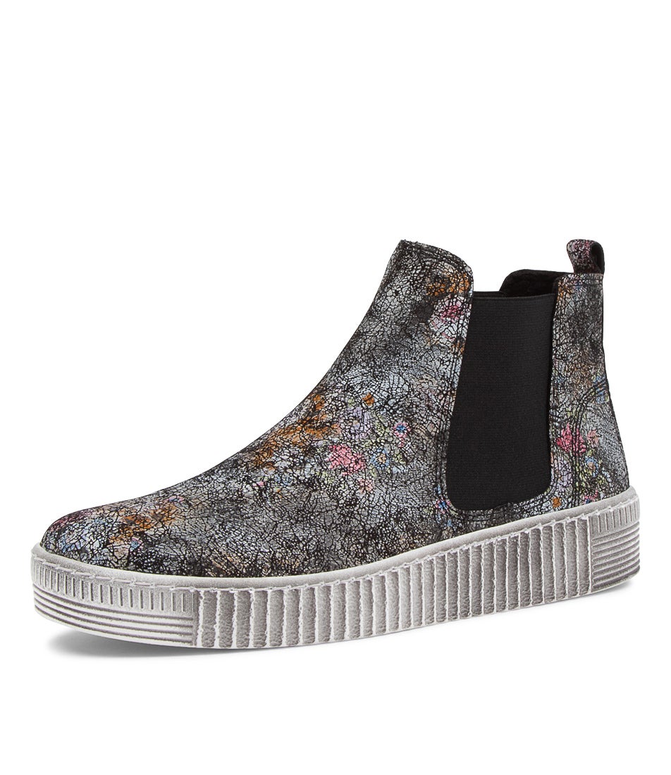 Angels Schwarz Leather Chelsea Boots