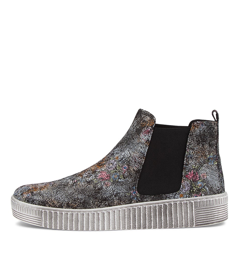 Angels Schwarz Leather Chelsea Boots