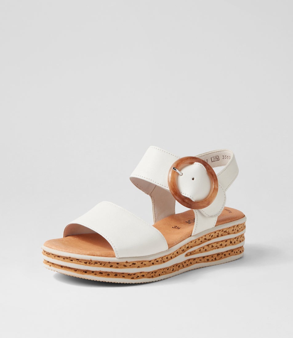 Jale Latte Leather Sandals