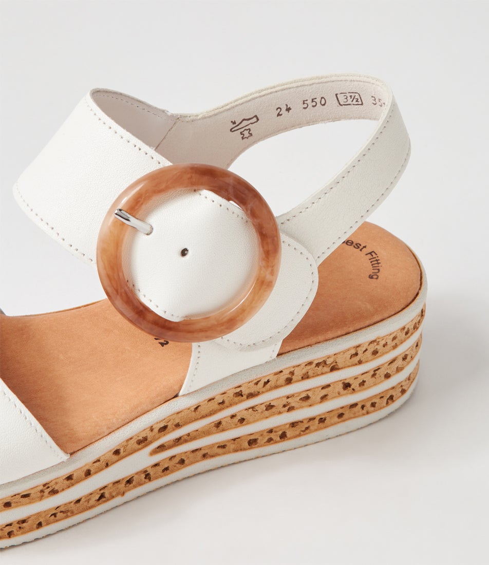 Jale Latte Leather Sandals