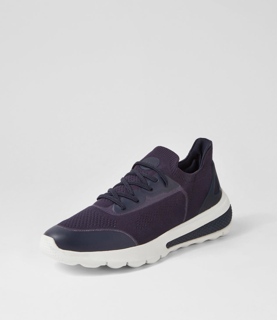 D Spherica Actif A Navy Knit Sneakers