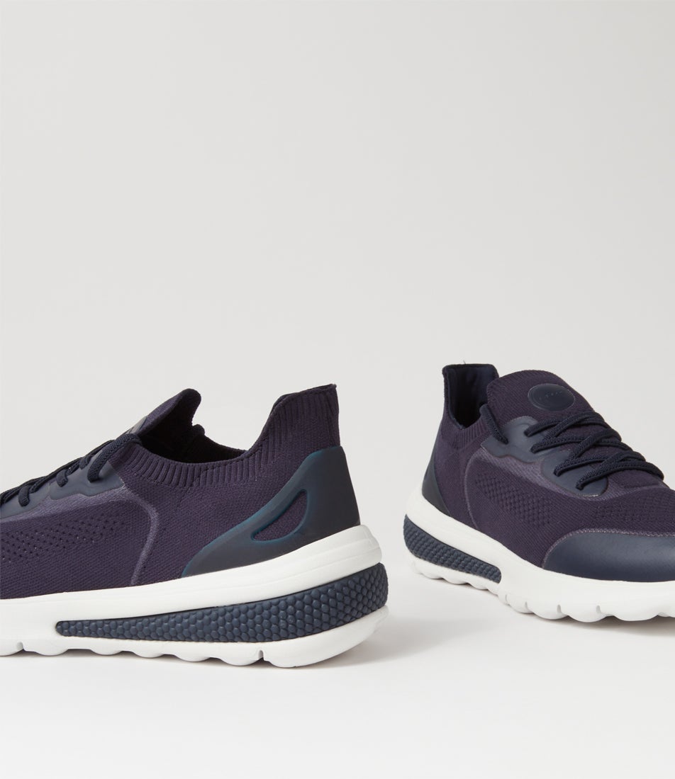 D Spherica Actif A Navy Knit Sneakers