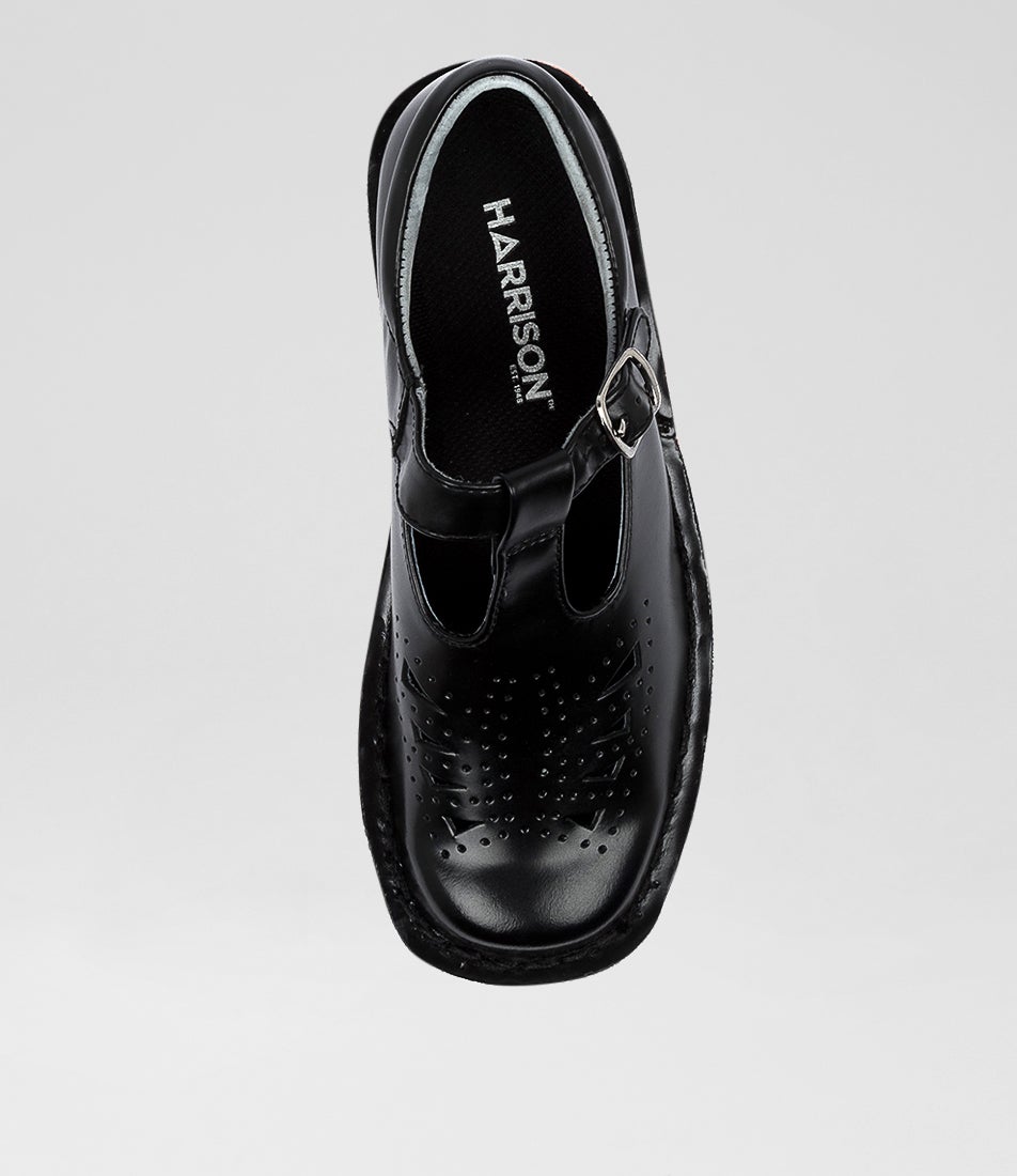 Indiana Snr Black Leather