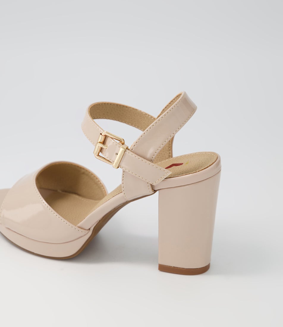 Bountys Nude Patent Pu Sandals