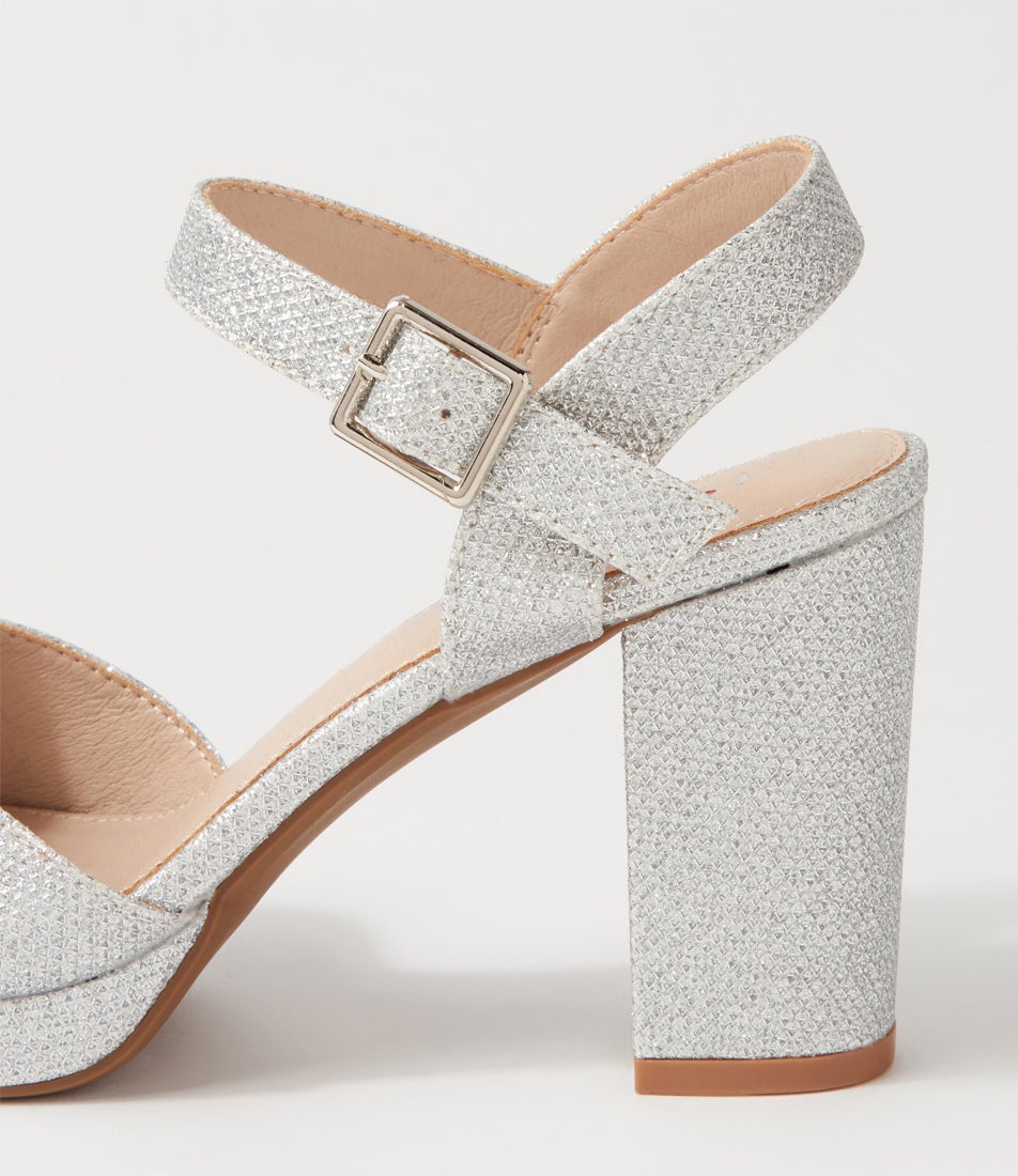 Bountys Silver Glitter Sandals