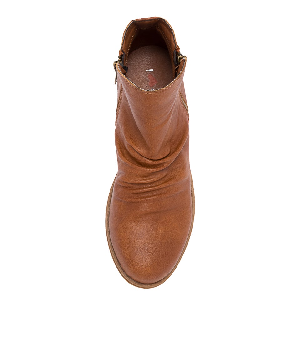 Rosie Tan Smooth Ankle Boots