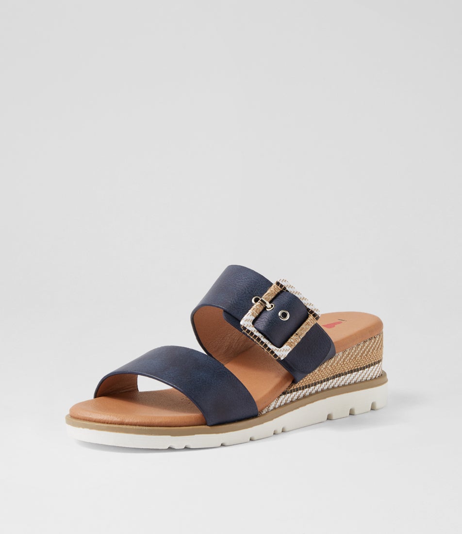 Riccardu Navy Multi Sandals