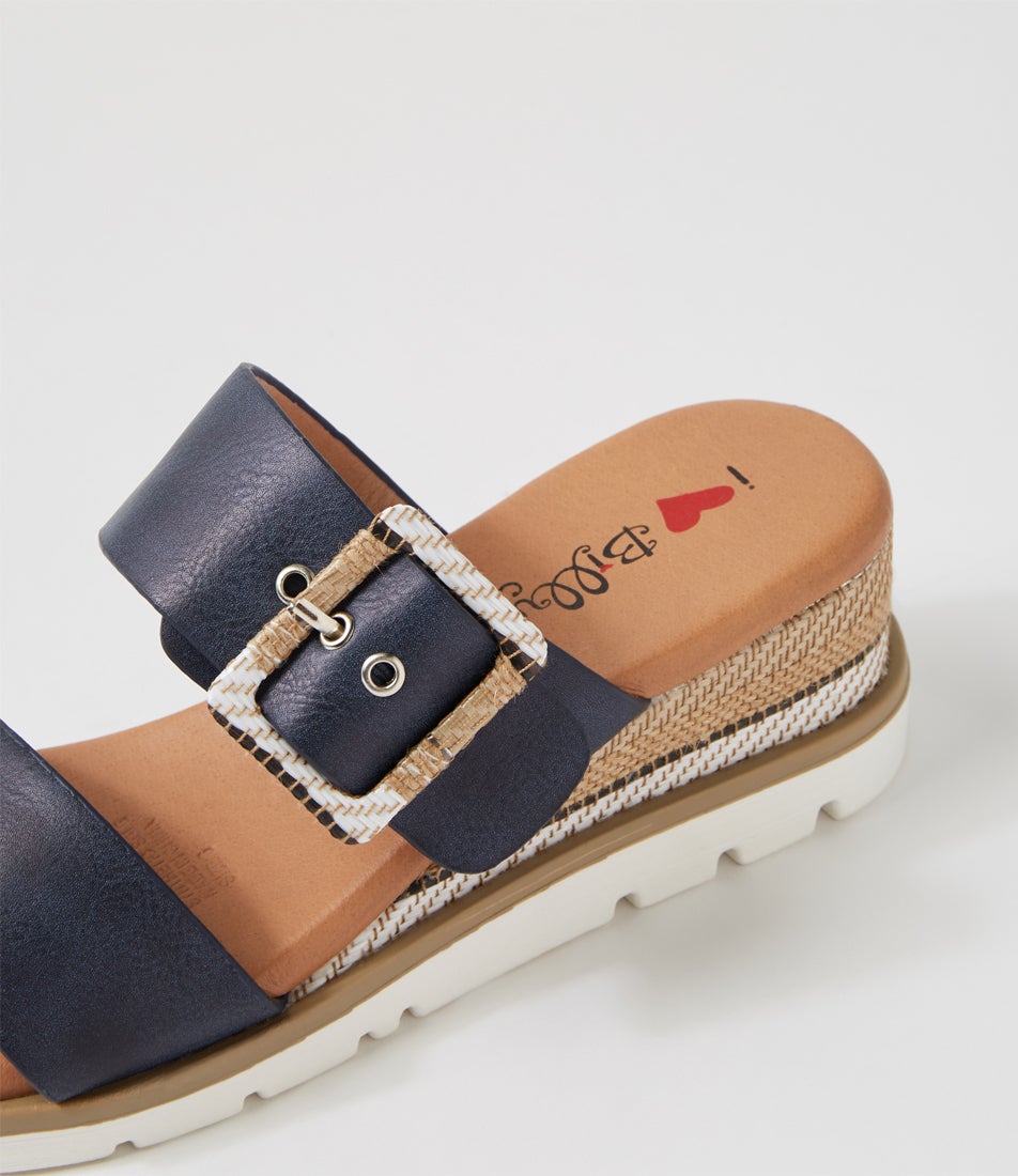 Riccardu Navy Multi Sandals