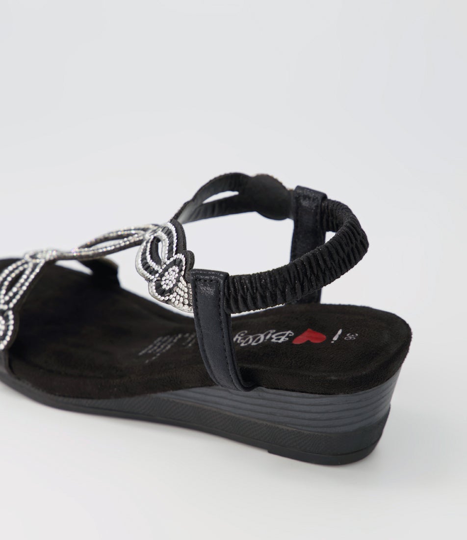 Shalaga Black Multi Sandals