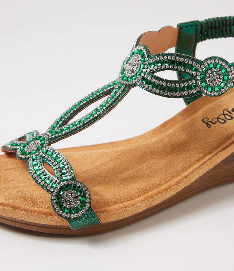 Shalaga Emerald Multi Sandals