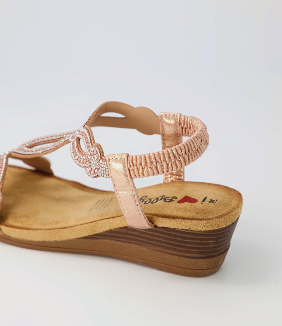 Shalaga Rose Gold Multi Sandals