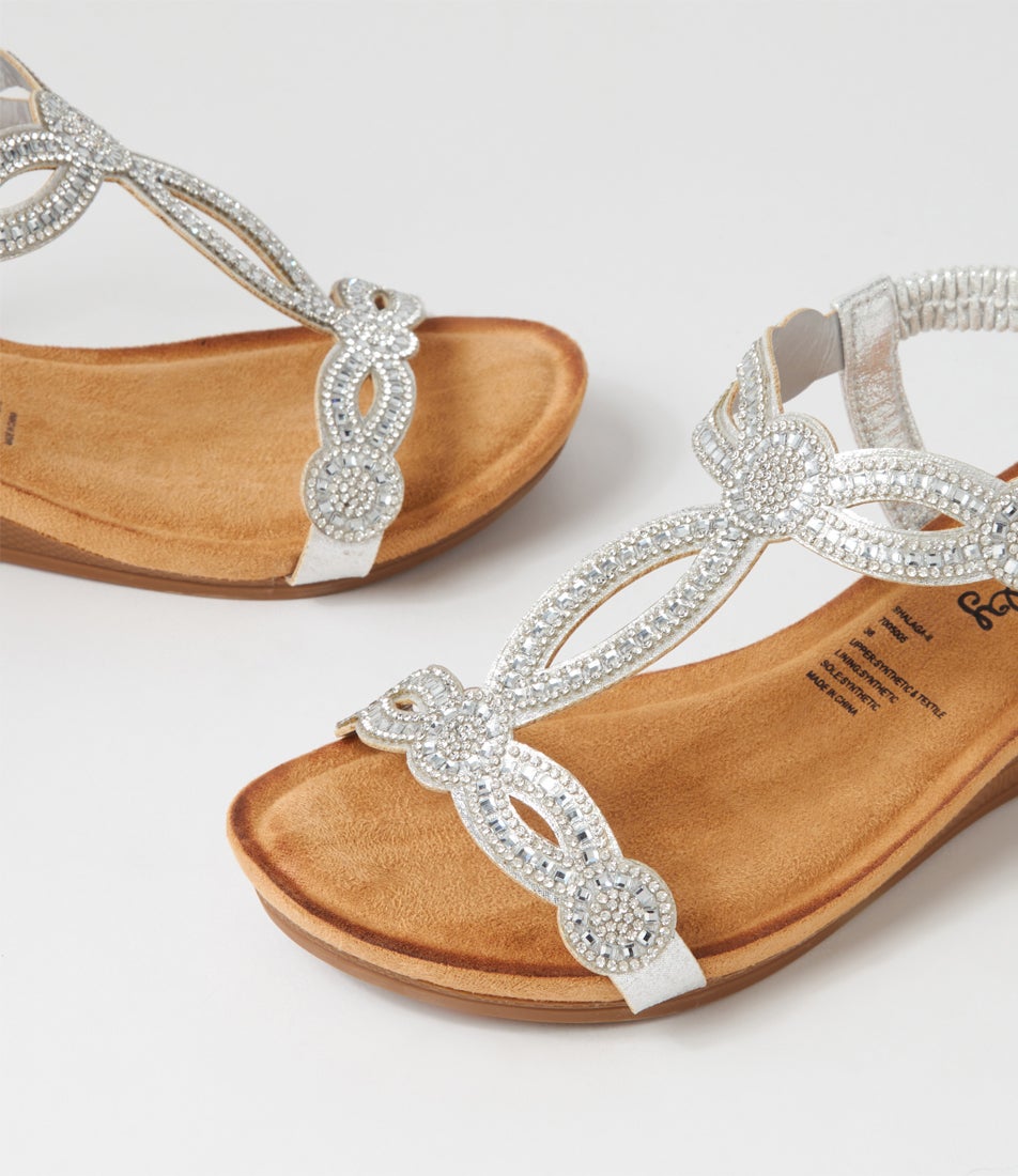 Shalaga Silver Multi Sandals