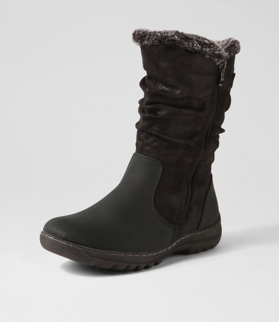 Dorela Black Multi Calf Boots Dorela Black Multi Calf Boots