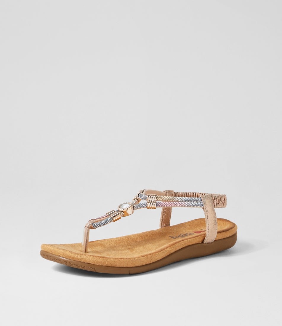 Fessa Rose Gold Multi Sandals