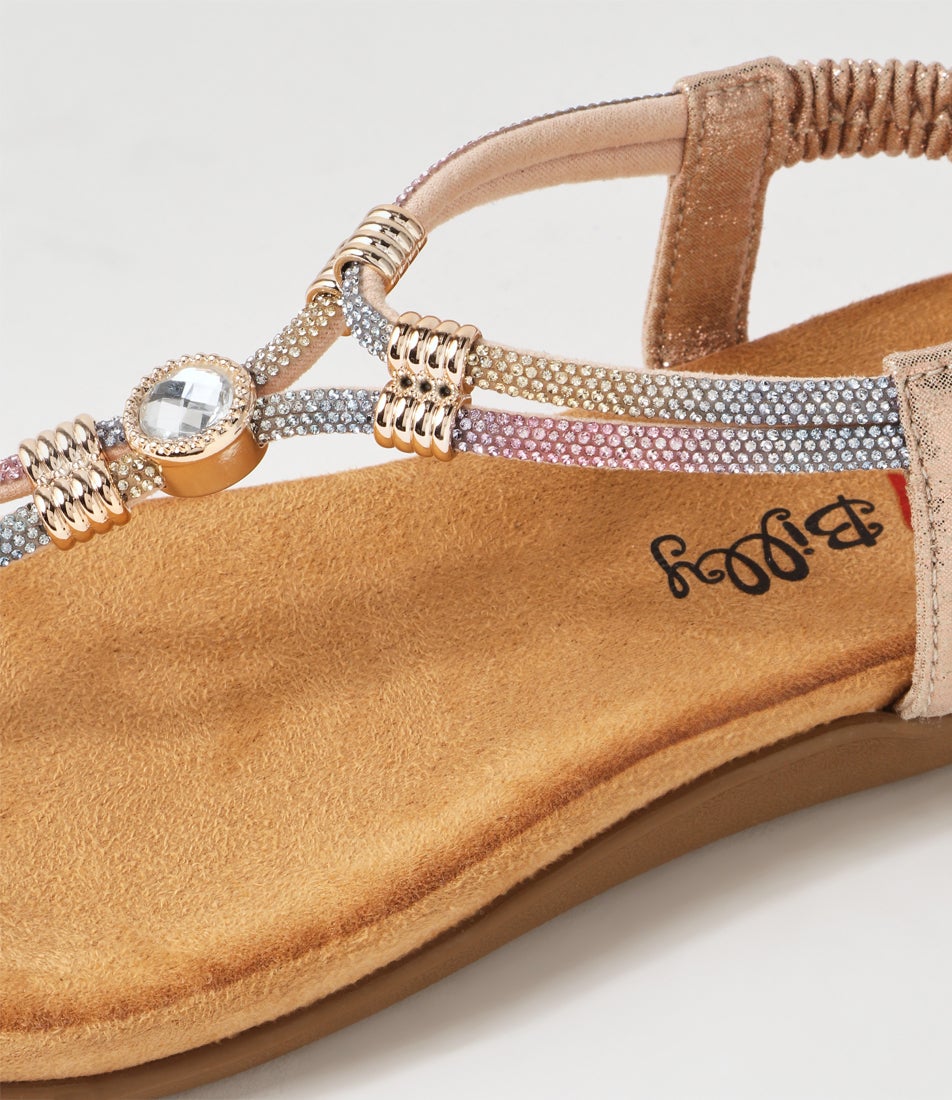Fessa Rose Gold Multi Sandals