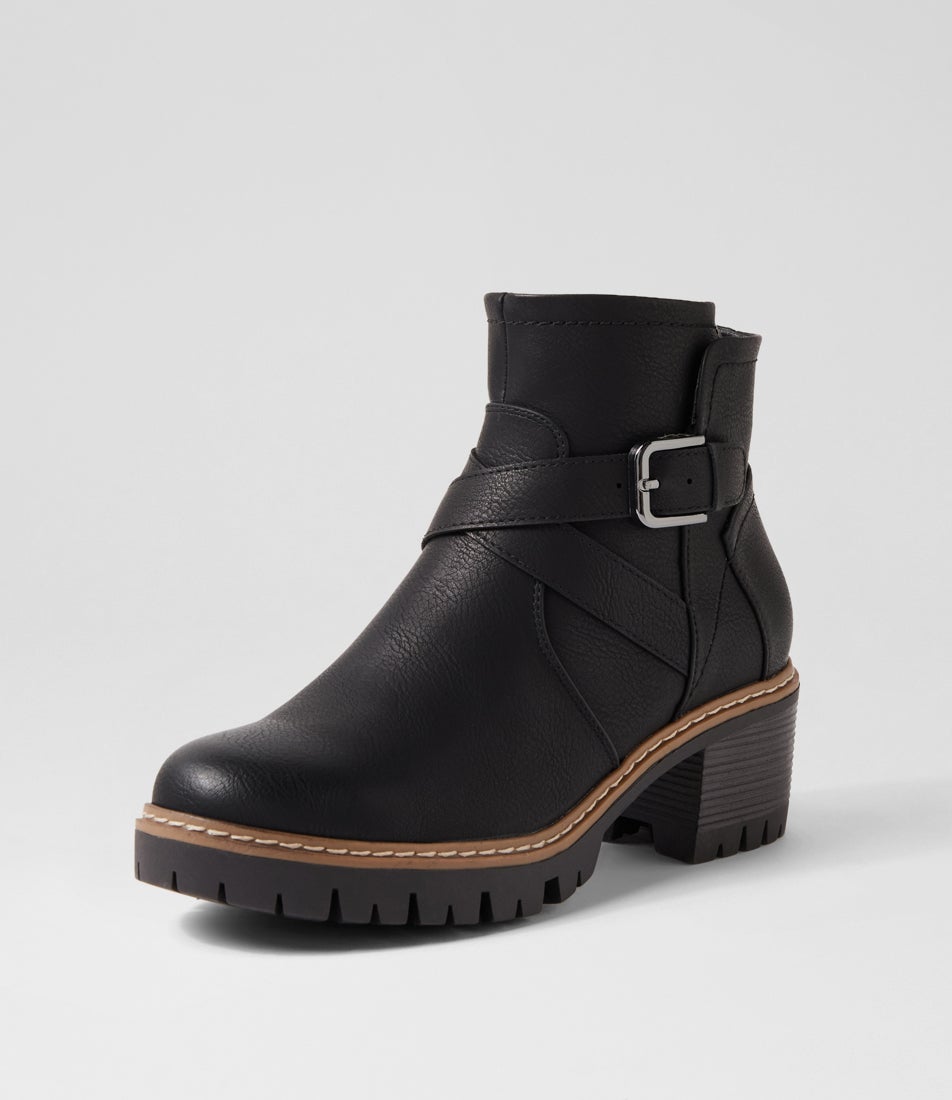 Fringle Black Ankle Boots