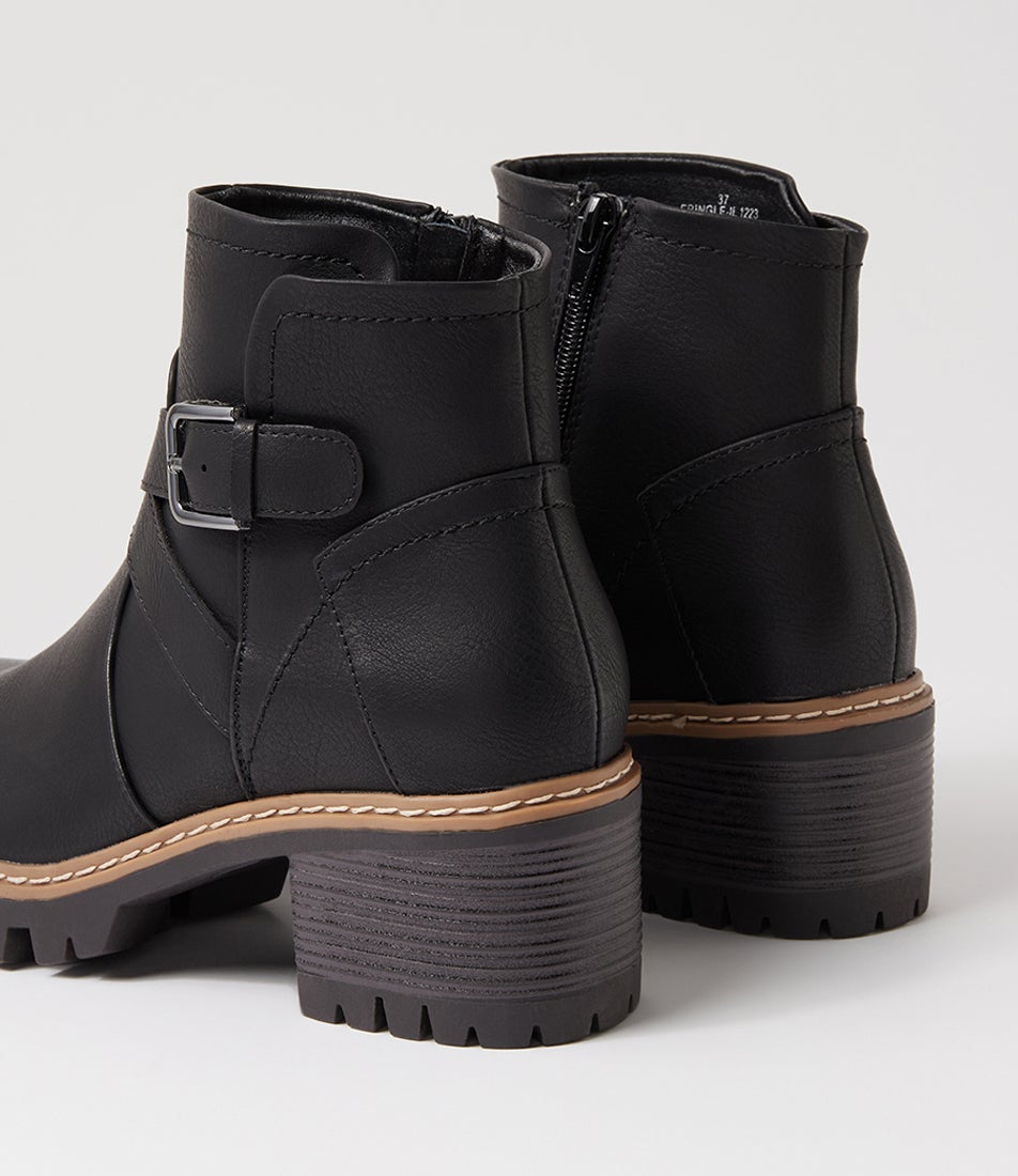 Fringle Black Ankle Boots