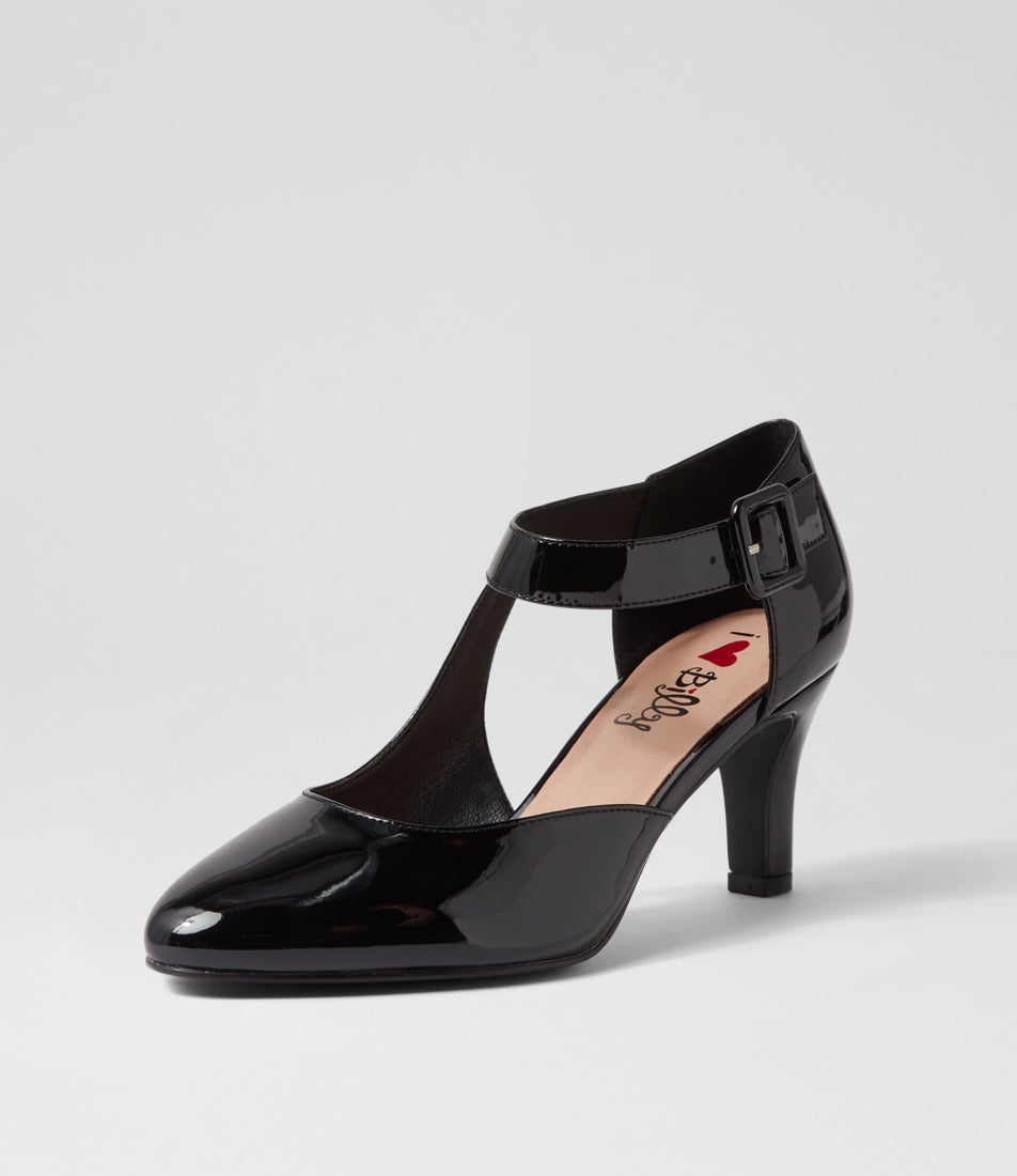 Inori W Black Patent Pu Heels Inori W Black Patent Pu Heels