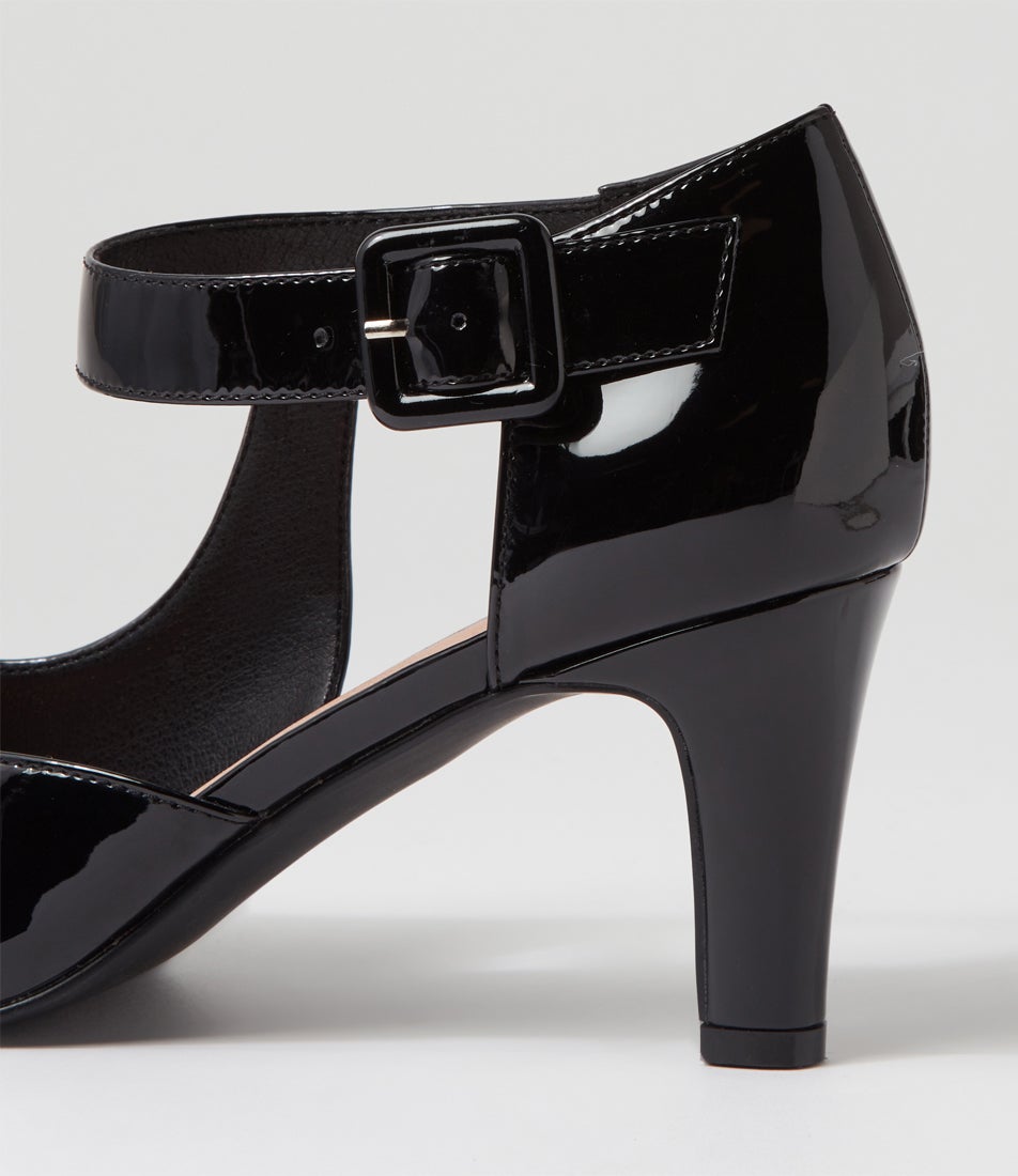 Inori W Black Patent Pu Heels Inori W Black Patent Pu Heels