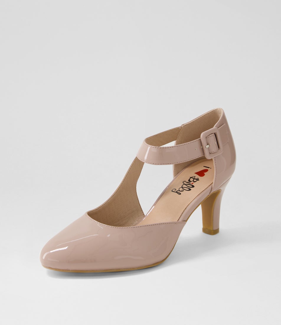 Inori W Taupe Patent Pu Heels