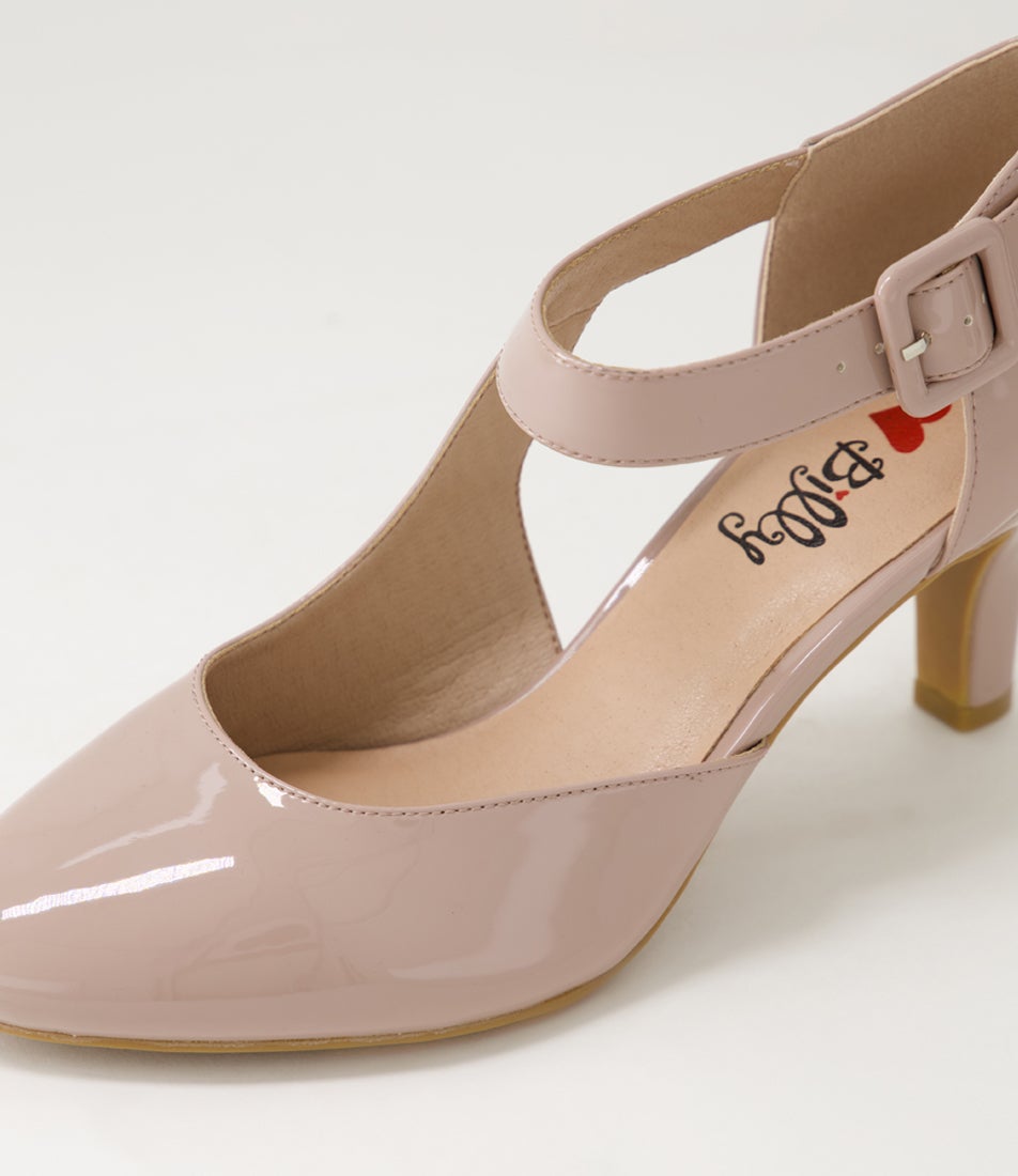 Inori W Taupe Patent Pu Heels