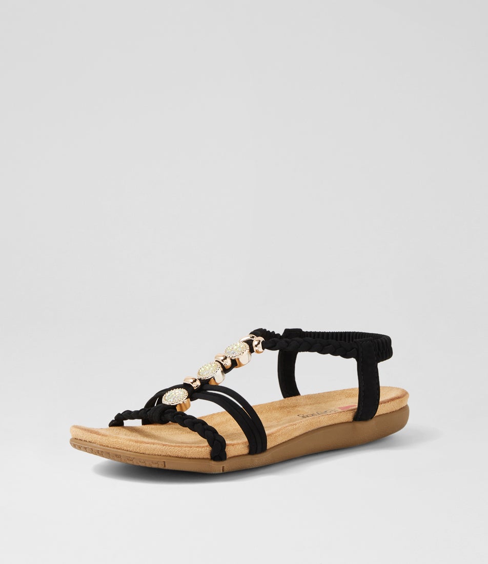 Franki Black Multi Sandals