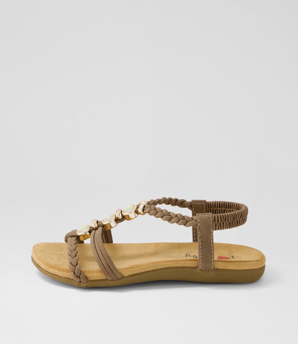 Franki Taupe Multi Sandals