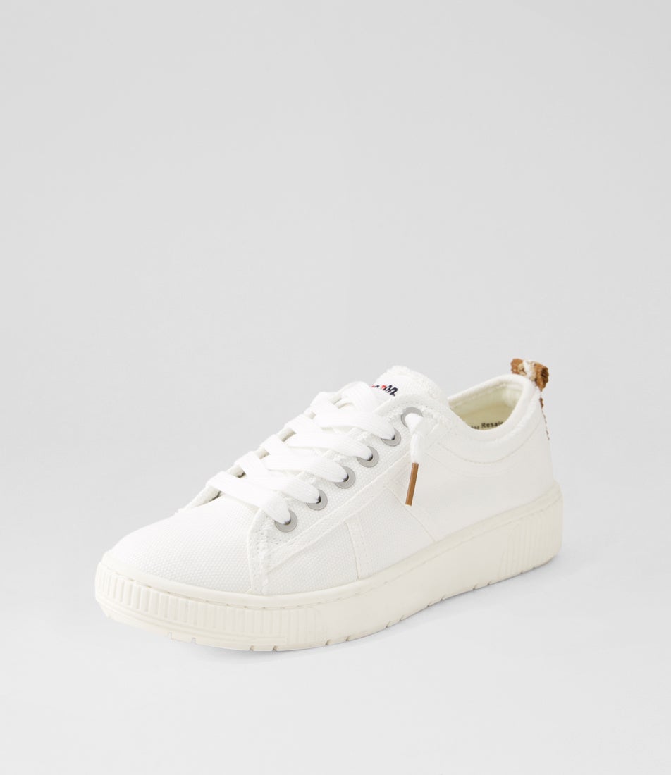Isaiah White Recycled Canvas Sneakers