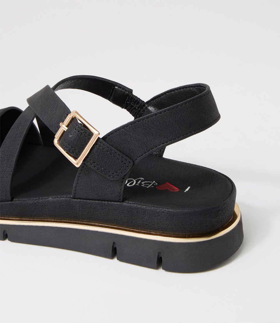 Buggin Black Sandals