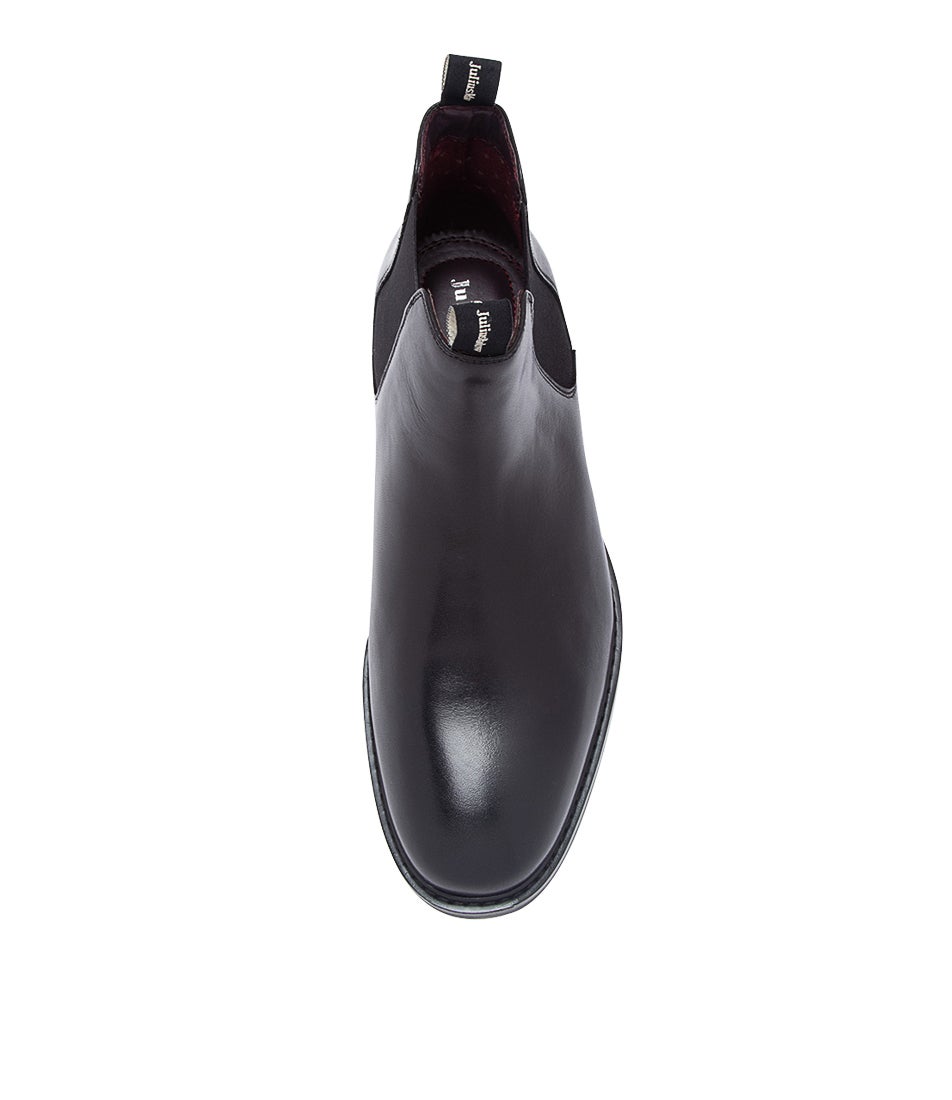Gaucho Black Leather Ankle Boots
