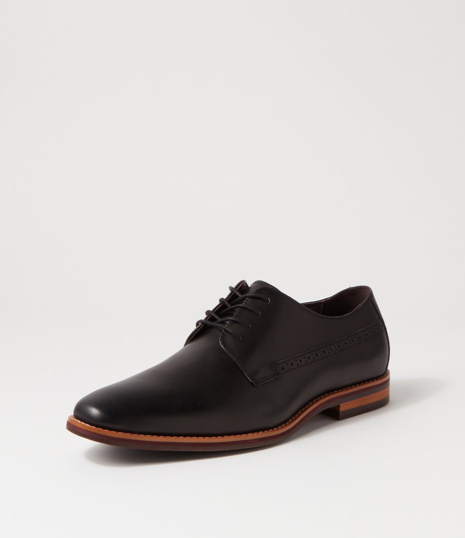 Maven Black Lace Up Flats