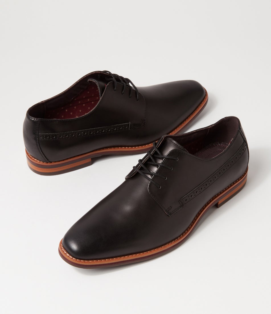 Maven Black Lace Up Flats