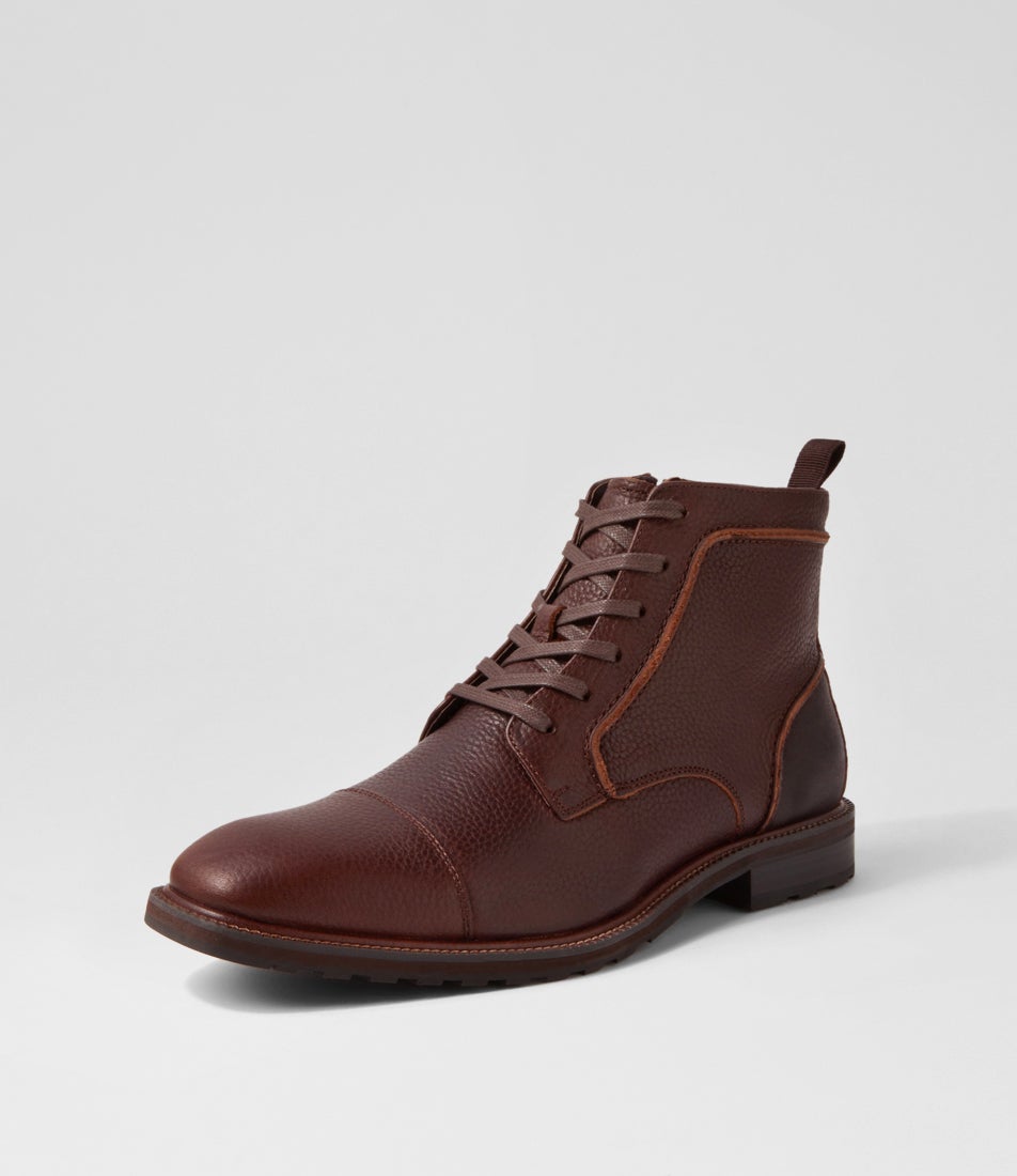 Tactile Dark Brown Lace Up Boots