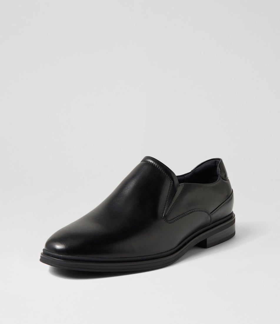 Imply Black Leather Loafers
