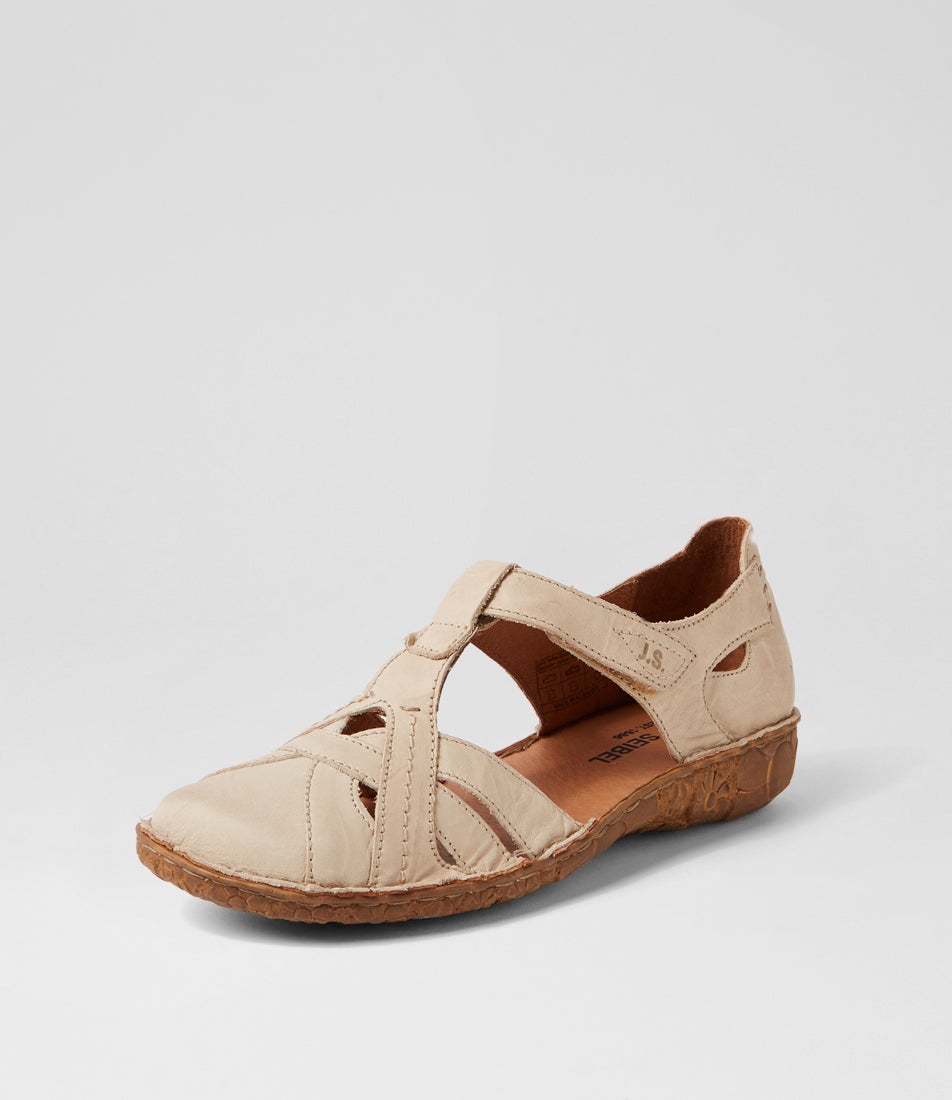 Rosalie 29 Creme Leather Flat Shoes