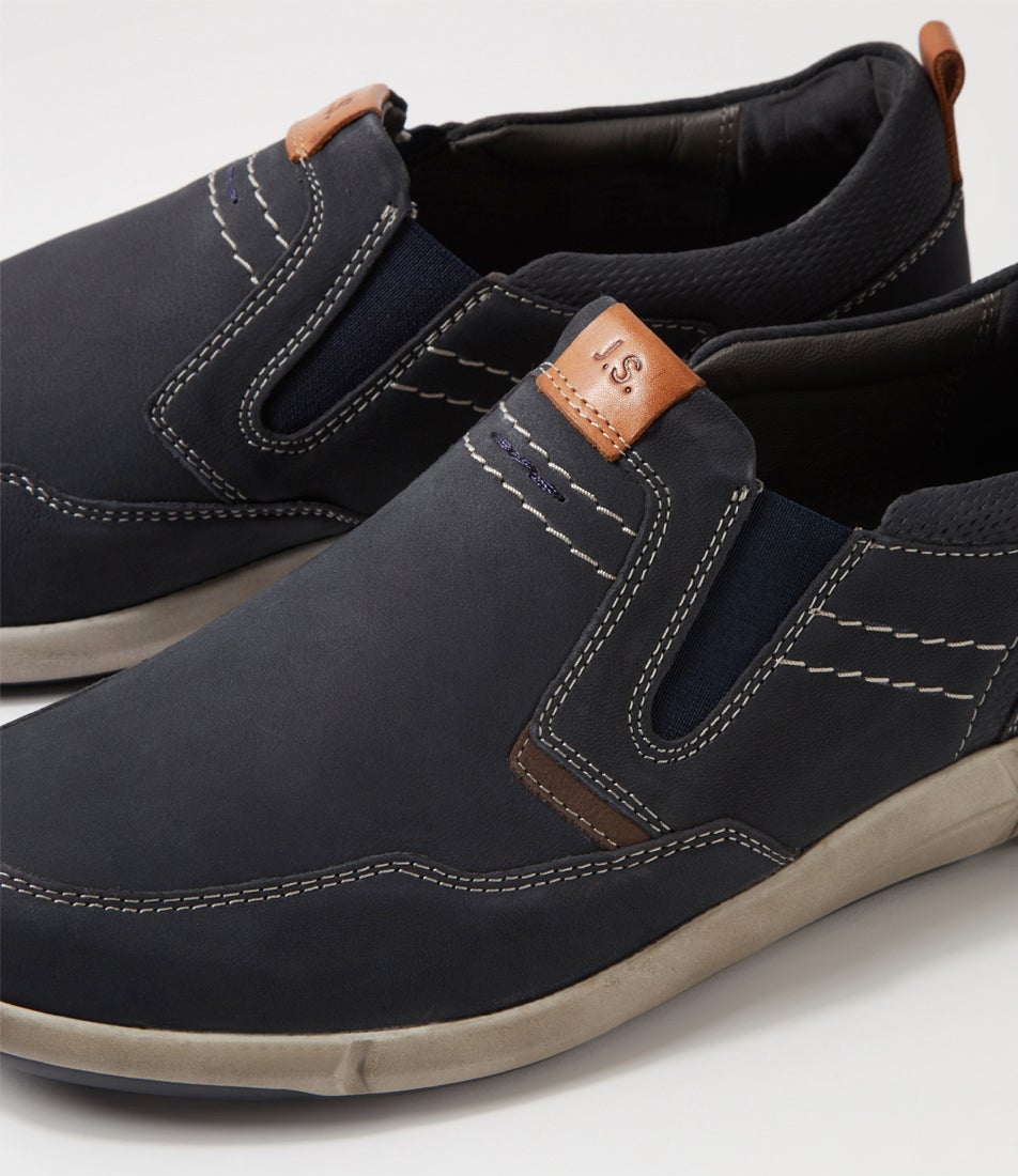 Enrico 4 Blau Kombi Nubuck Flat Shoes