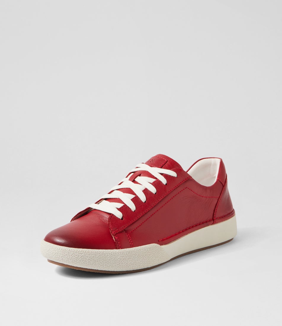Claire 1 Hibiscus Leather Sneakers