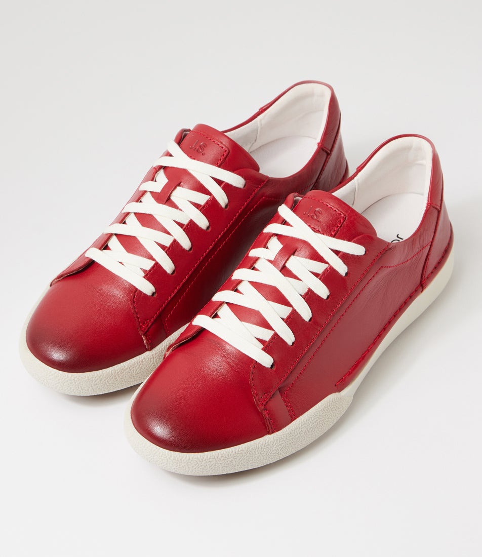 Claire 1 Hibiscus Leather Sneakers