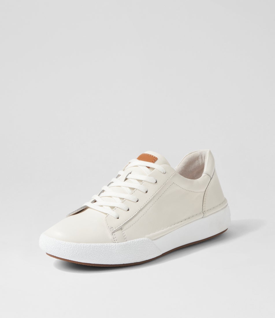 Claire 01 Weiss Leather Sneakers