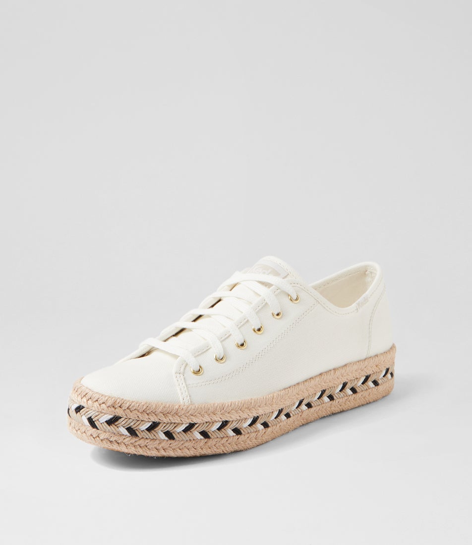 Triple Kick White Natural Canvas Sneakers Triple Kick White Natural Canvas Sneakers