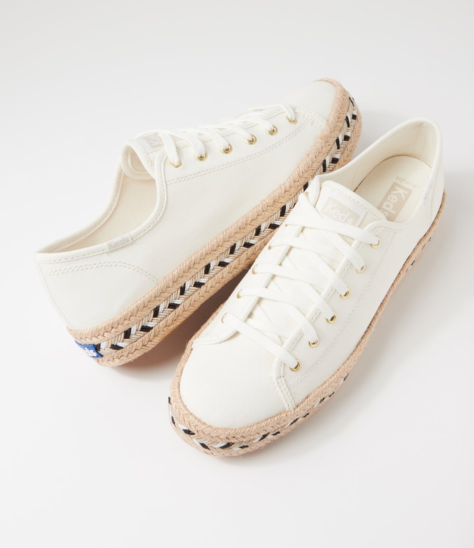Triple Kick White Natural Canvas Sneakers Triple Kick White Natural Canvas Sneakers