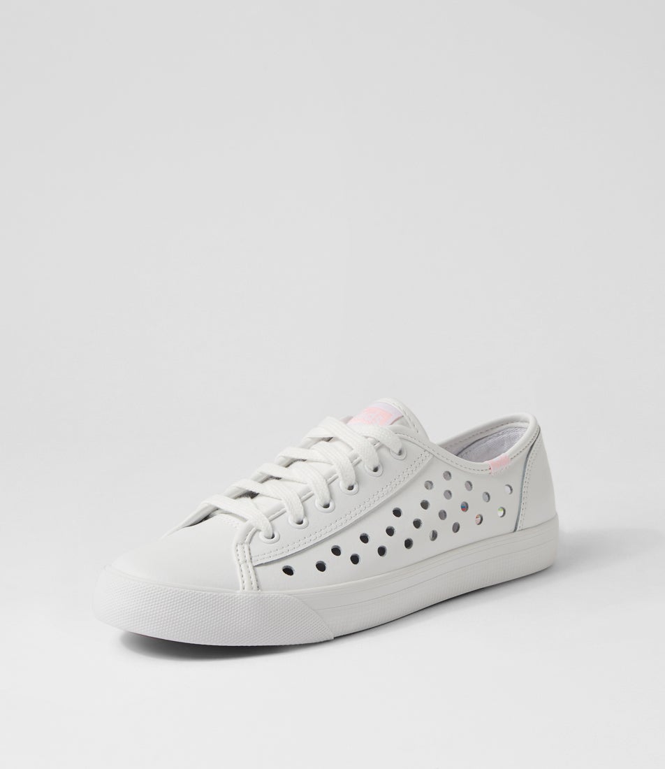 Kickstart White Punch Leather Sneakers Kickstart White Punch Leather Sneakers