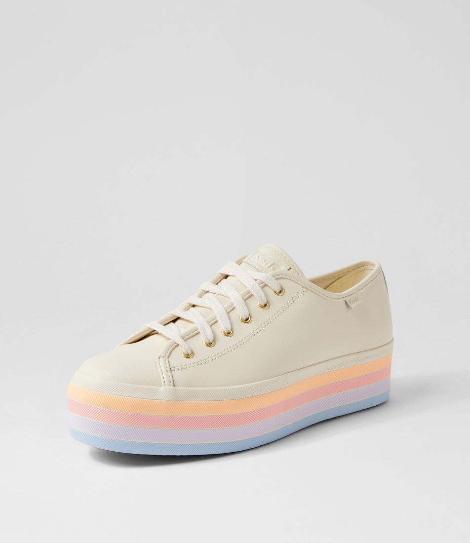 Triple Up White Multi Leather Sneakers Triple Up White Multi Leather Sneakers