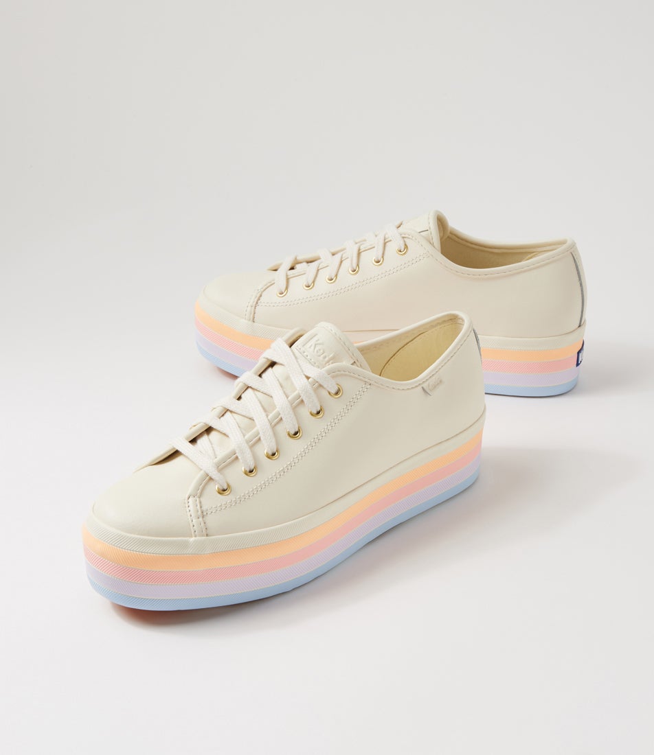 Triple Up White Multi Leather Sneakers Triple Up White Multi Leather Sneakers