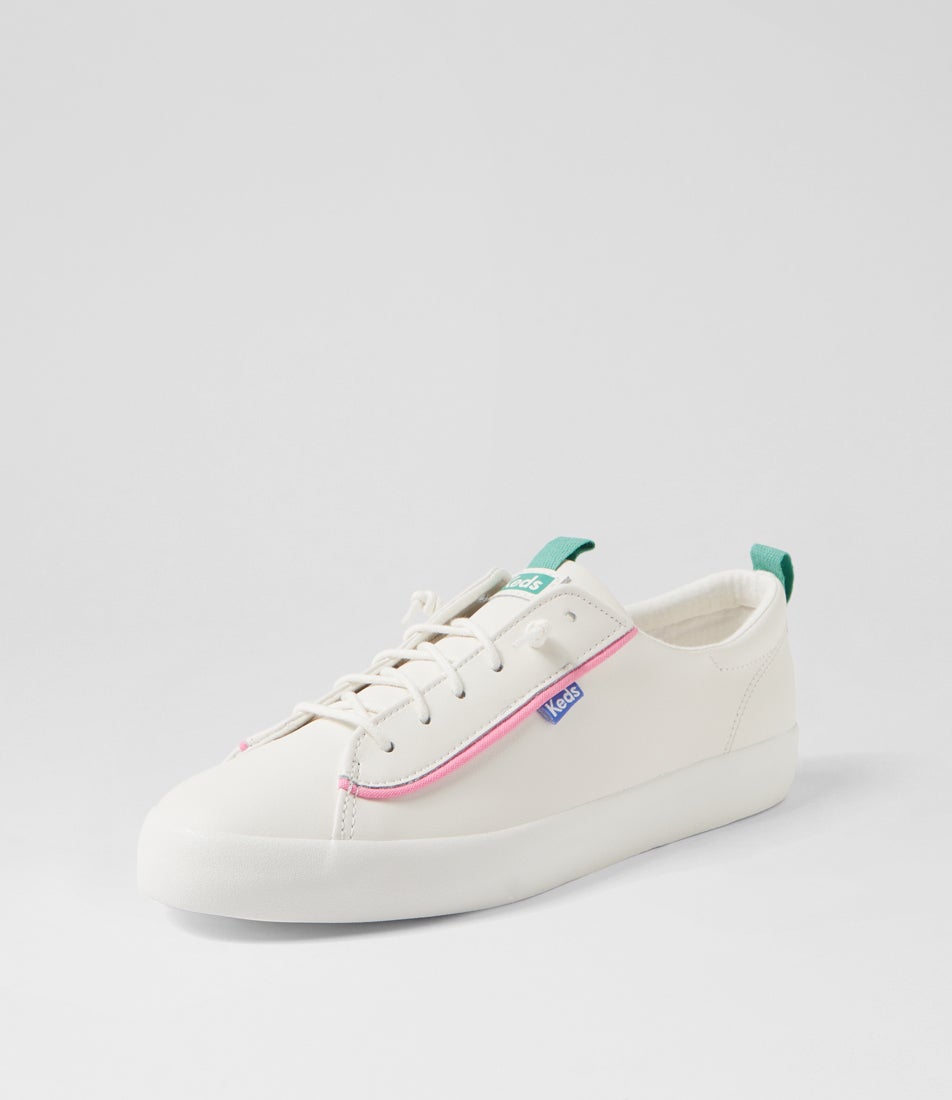 Kickback White Multi Leather Sneakers Kickback White Multi Leather Sneakers