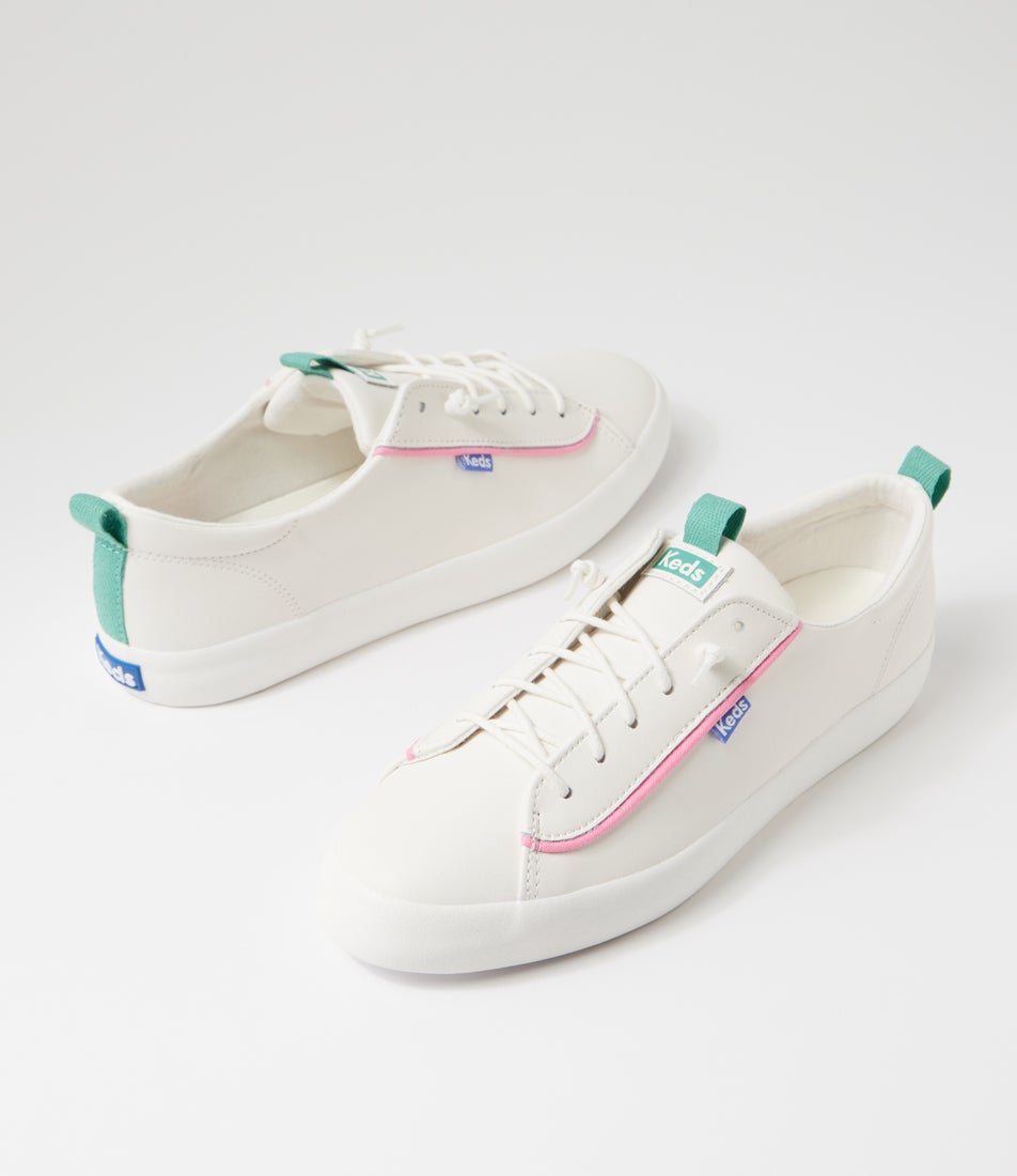 Kickback White Multi Leather Sneakers Kickback White Multi Leather Sneakers