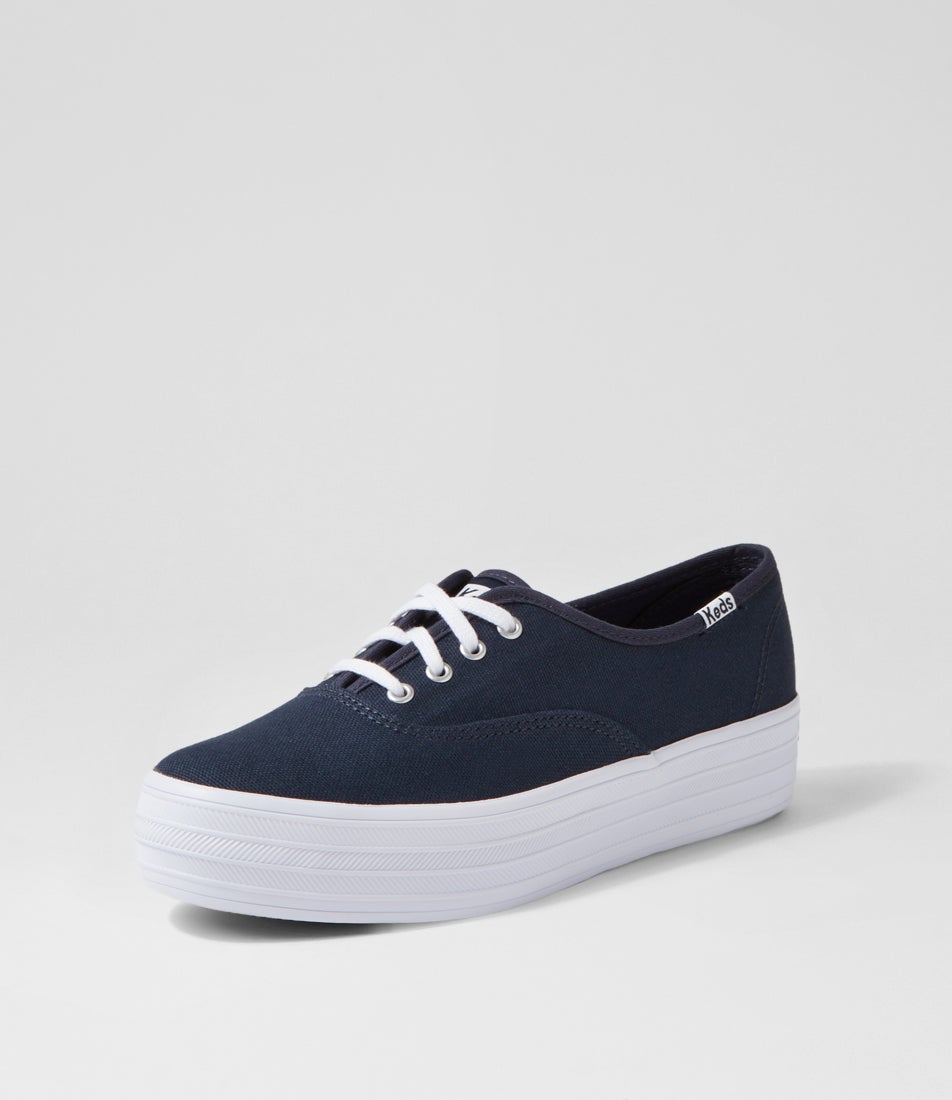 The Platform Canvas Navy Canvas Sneakers