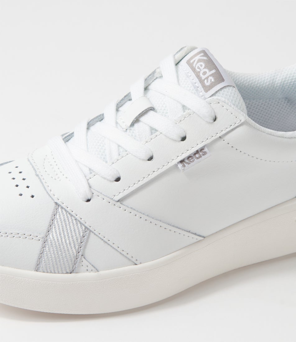 The Court Leather White Leather Sneakers