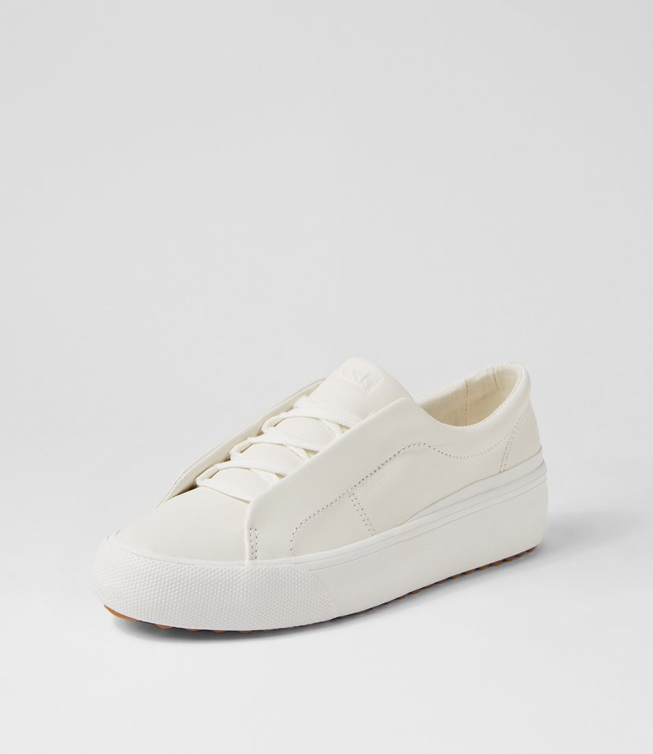 Remi Leather Snow White Leather Sneakers